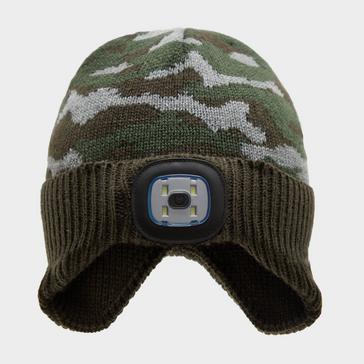 Green Platinum Arran Ear Cover LED Hat Camo