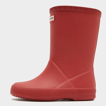 Red Hunter Kids First Classic Wellington Boots Military Red