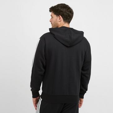 Black adidas Men’s Essentials 3-Stripes Fleece Hoodie