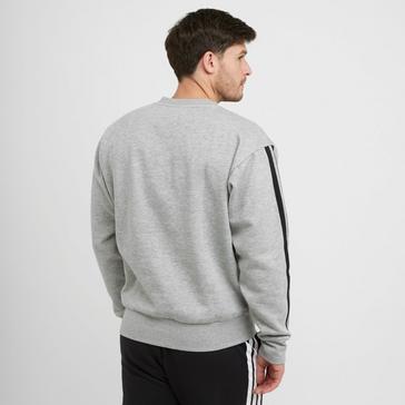 Grey adidas Men’s Essentials 3-Stripes Fleece Sweatshirt