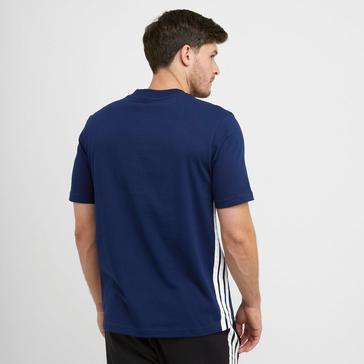 Navy adidas Men’s Essentials 3-Stripes Single Jersey T-Shirt
