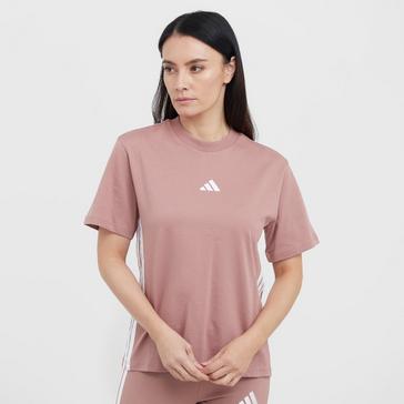 Pink adidas Women's Essentials 3-Stripes Cotton T-Shirt