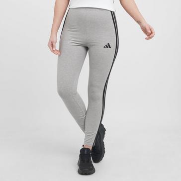 Grey adidas Women’s Essentials 3-Stripes Cotton Leggings