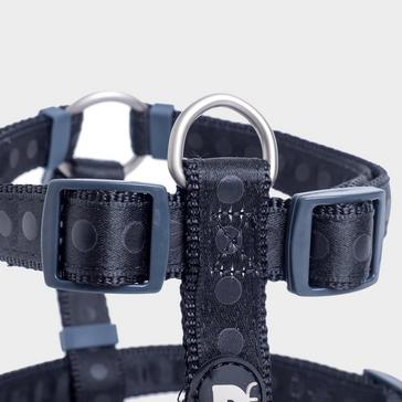 Black Petface Tonal Dots Dog Harness Black L