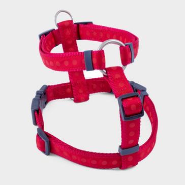 Red Petface Tonal Dots Dog Harness Red L