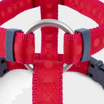 Red Petface Tonal Dots Dog Harness Red L