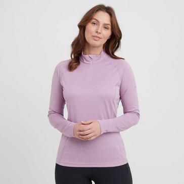 Purple Montane Women's Dart Zip Neck T-Shirt