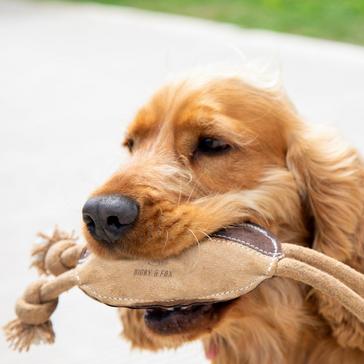 Multi Digby & Fox Leather Rugby Ball Toy