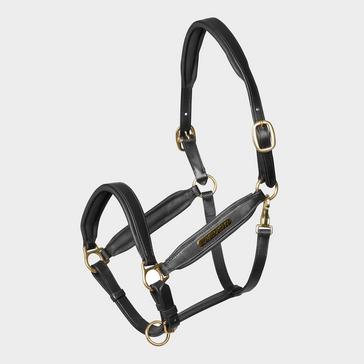 Black Velociti GARA Leather Headcollar Black