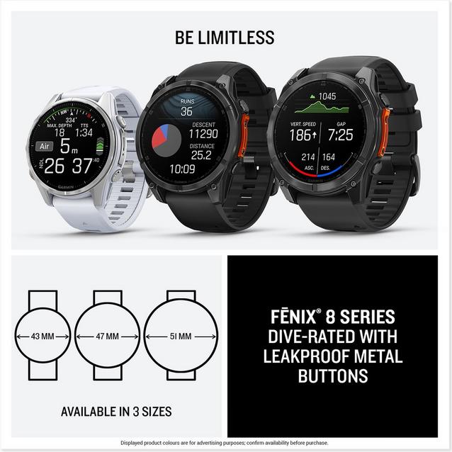 Garmin fenix® AMOLED Sapphire Edition 43mm GPS Smartwatch GO