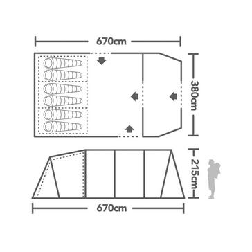 Green Outwell Oregon 6 Tent