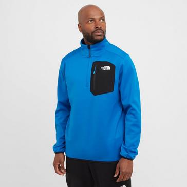 Blue The North Face Men's Crest 1/4 Zip Fleece