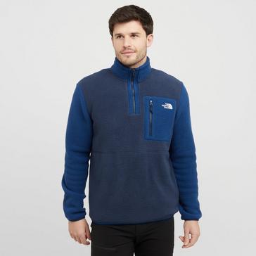 Blue The North Face Men’s Yumiori 1/4 Zip Fleece Jacket