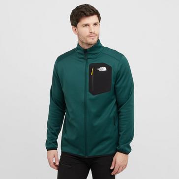 Green The North Face Men's Crest Full-Zip Fleece
