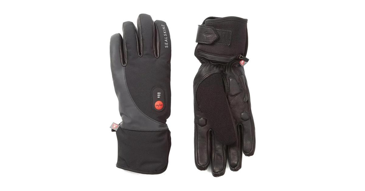 Cold Weather Heated Winter Cycling Gloves Sealskinz Upwell Heated