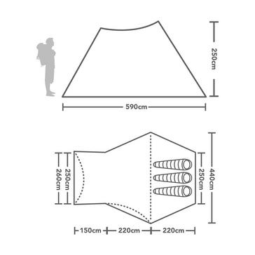 Grey HI-GEAR Lavvu Airlite Tent