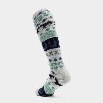 Multi Heat Holders Kids Rosa Fairisle Socks Light Grey