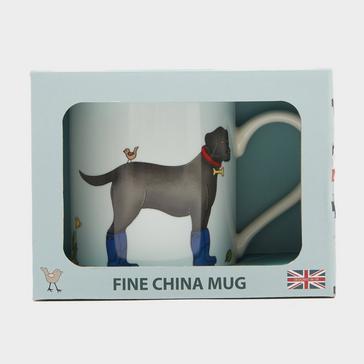 Multi Platinum Fine China Mug Black Labrador