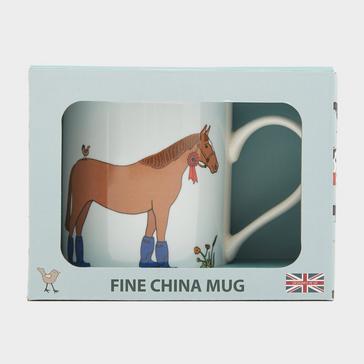 Multi Platinum Fine China Mug Horse