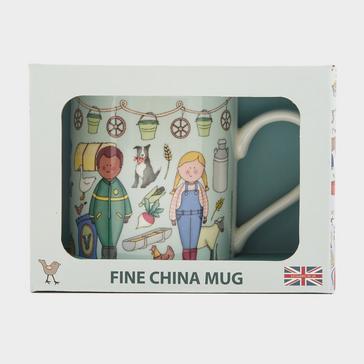 Multi Platinum  Fine China Mug Wellies