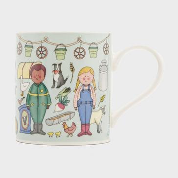 Multi Platinum  Fine China Mug Wellies