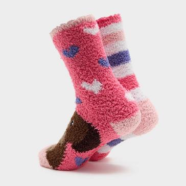 Multi Platinum Kids Lounge Socks 2 Pack Dog