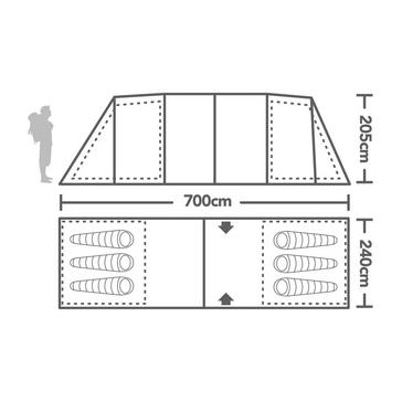 Blue HI-GEAR Zenobia Eclipse 6 Person Family Tent