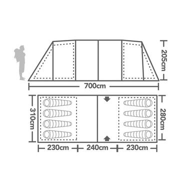 Blue HI-GEAR Zenobia 8 Air Eclipse Tent