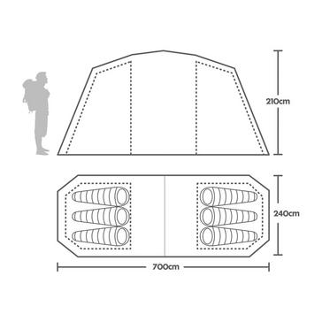 Blue HI-GEAR Zenobia Air Eclipse 6 Person Family Tent