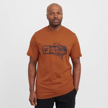 Orange Jack Wolfskin Men’s Brand T-Shirt