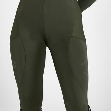 Green Aztec Diamond Womens Core Full Seat Leggings Forest