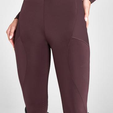 Purple Aztec Diamond Womens Core Full Seat Leggings Mauve