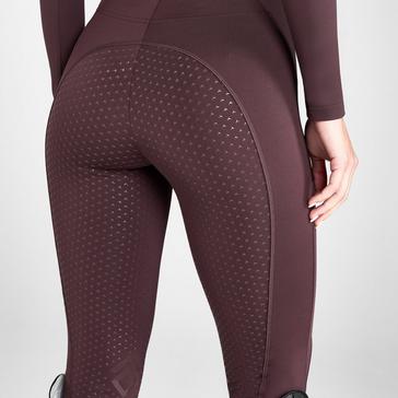 Purple Aztec Diamond Womens Core Full Seat Leggings Mauve