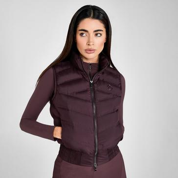 Purple Aztec Diamond Womens Lightweight Gilet Mauve