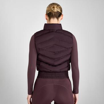 Purple Aztec Diamond Womens Lightweight Gilet Mauve