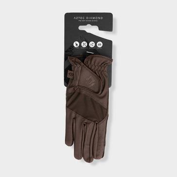 Brown Aztec Diamond Pro Grip Riding Gloves Chocolate