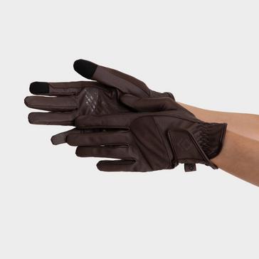 Brown Aztec Diamond Pro Grip Riding Gloves Chocolate