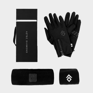 Black Aztec Diamond Winter Accessories Gift Box Black