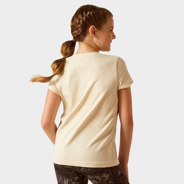 Beige Ariat Kids Unicorn Insignia T-Shirt Oatmeal Heather