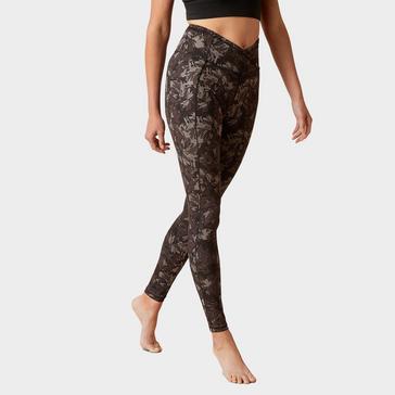 Multi Ariat Womens Eos Etch Half Grip Tights Exploded Black Floral