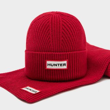 Red Hunter Unisex Jura Scarf and Beanie Box Set