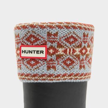 White Hunter Fairisle Tall Welly Socks White