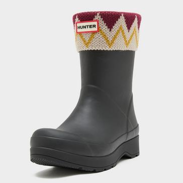White Hunter Zig Zag Short Welly Socks White