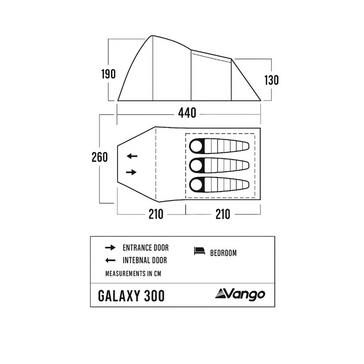 Green VANGO VG GALAXY 300 FOR