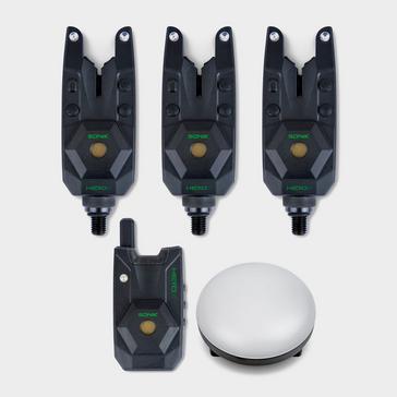 Black Sonik Hero-X 3+1 Bite Alarm Set + Bivvy Lamp