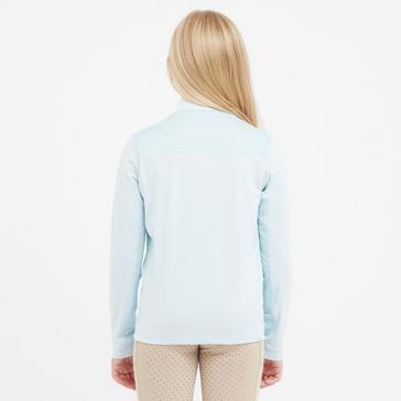 Blue Dublin Kids Breathable Long Sleeved Riding Top Sky Blue
