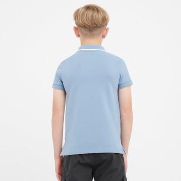 Blue Dublin Kids Cotton Pique Short Sleeved Polo Blue Frog