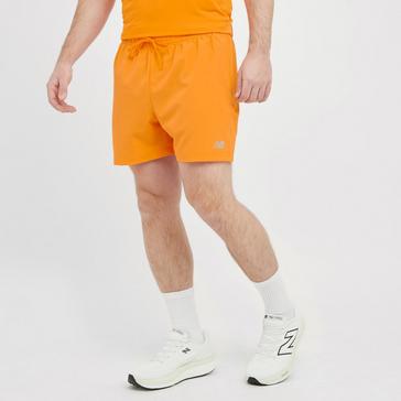 Orange New Balance Men’s Sports Essentials Shorts 5 Inch