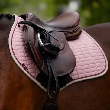 Pink LeMieux Suede Close Contact Saddle Pad Blossom