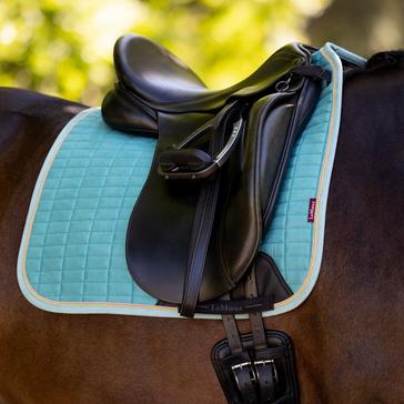 Blue LeMieux Suede Dressage Saddle Pad Lagoon